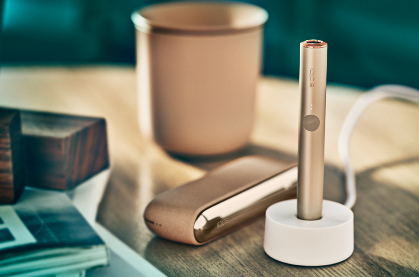 An IQOS ILUMA Holder in a charging dock.